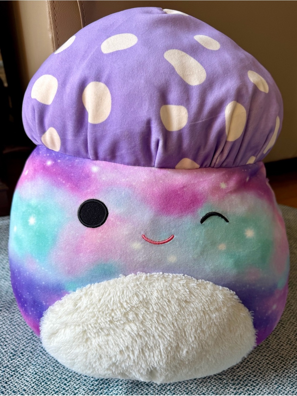 Squishmallows 16” Mushroom Galaxy Tie Dye Purple Plush Kellytoy